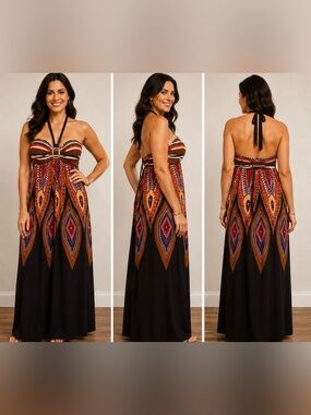 bisou bisou halter maxi dress Bisou Bisou | Dresses | Bisou Bisou Blue Paisley Halter Maxi Dress